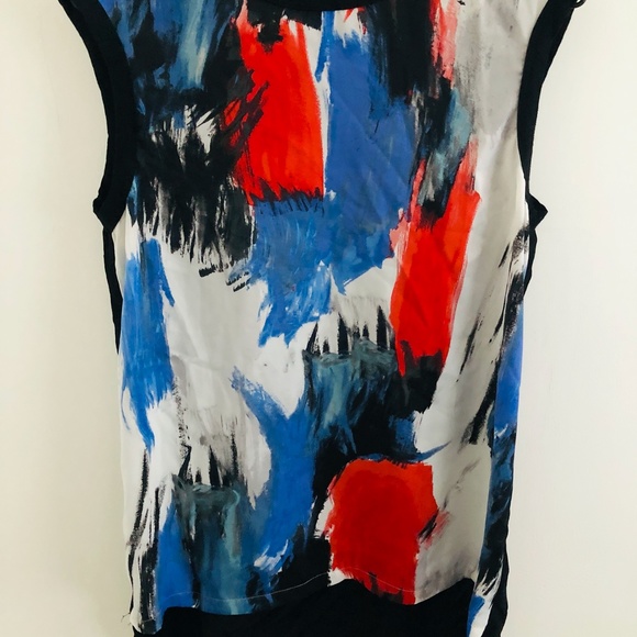 Fiteen Twenty Red Blue Tunic Top S - Picture 2 of 7